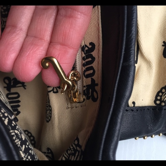 Juicy Couture Leather Gold Locket & Key Clutch Bag Purse - Picture 7 of 8